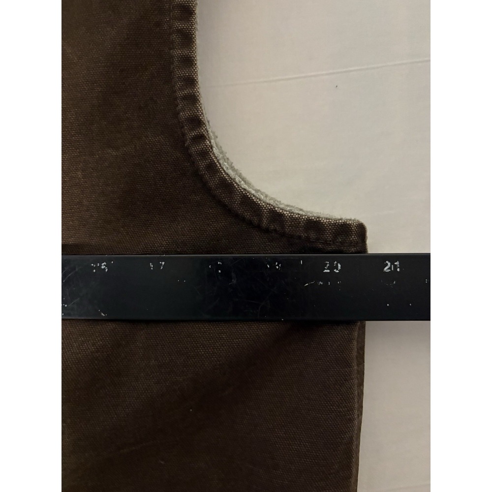 Carhartt Duck Canvas Sherpa Lined Vest Men's Size Medium Brown V33 DKB READ - Picture 5 of 7